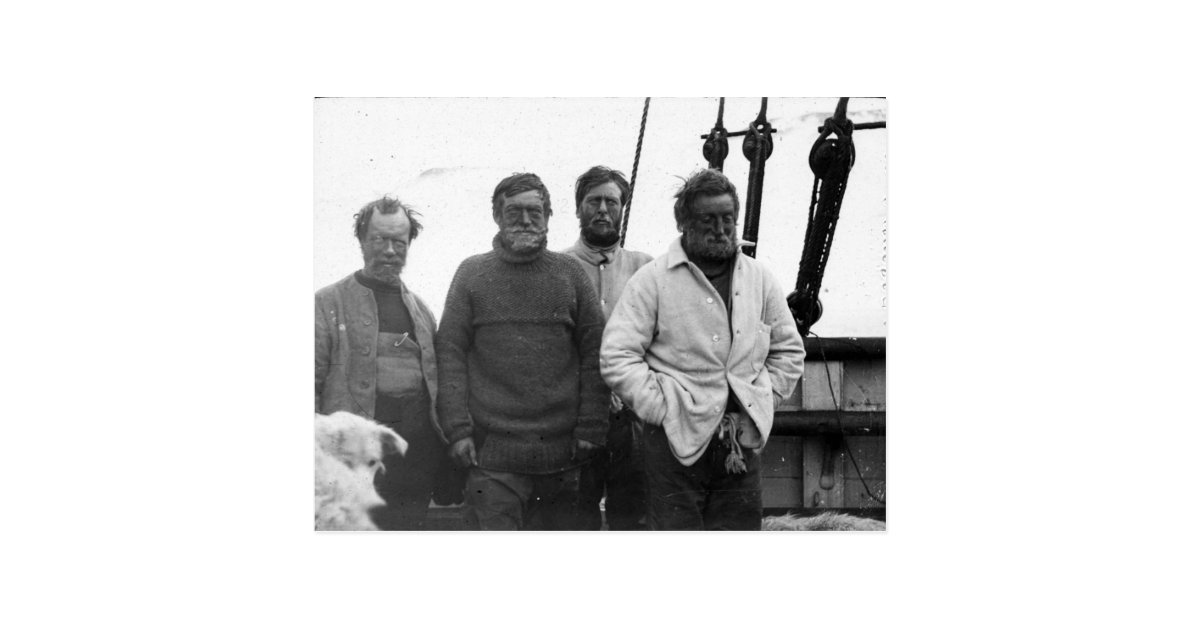 Ernest Shackleton and Crew Nimrod Antarctic Postcard