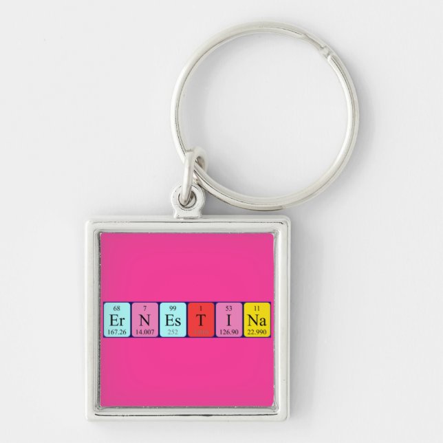 Ernestina periodic table name keyring (Front)