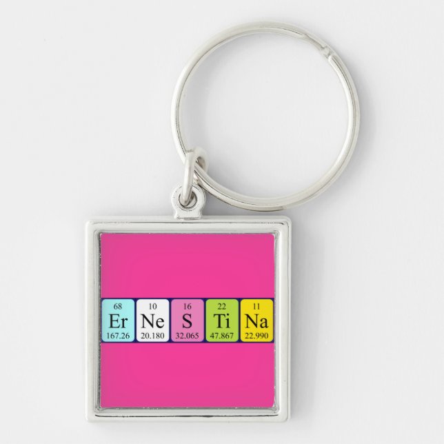 Ernestina periodic table name keyring (Front)