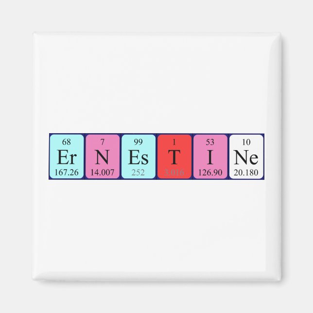 Ernestine periodic table name magnet (Front)
