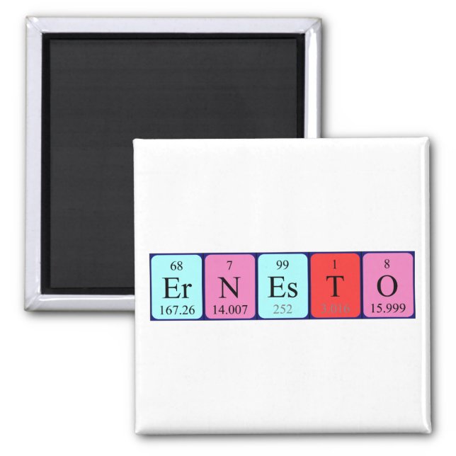 Ernesto periodic table name magnet (Front)
