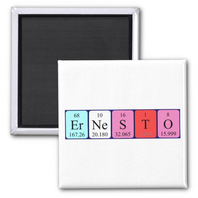 Ernesto periodic table name magnet (Front)