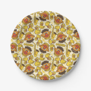 Ernie and Rubber Duckie Pattern Paper Plate