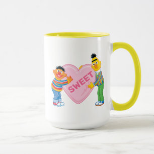 Ernie & Bert Big Valentine's Heart Mug