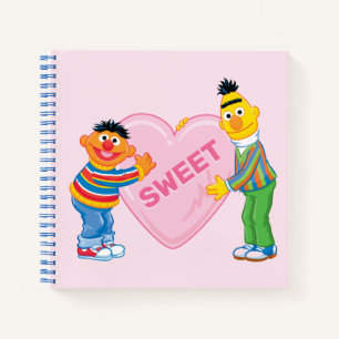 Ernie & Bert Big Valentine's Heart Notebook