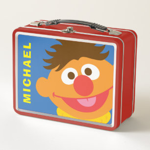 Ernie Face Add Your Name Metal Lunch Box