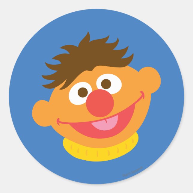 Ernie Face Classic Round Sticker (Front)