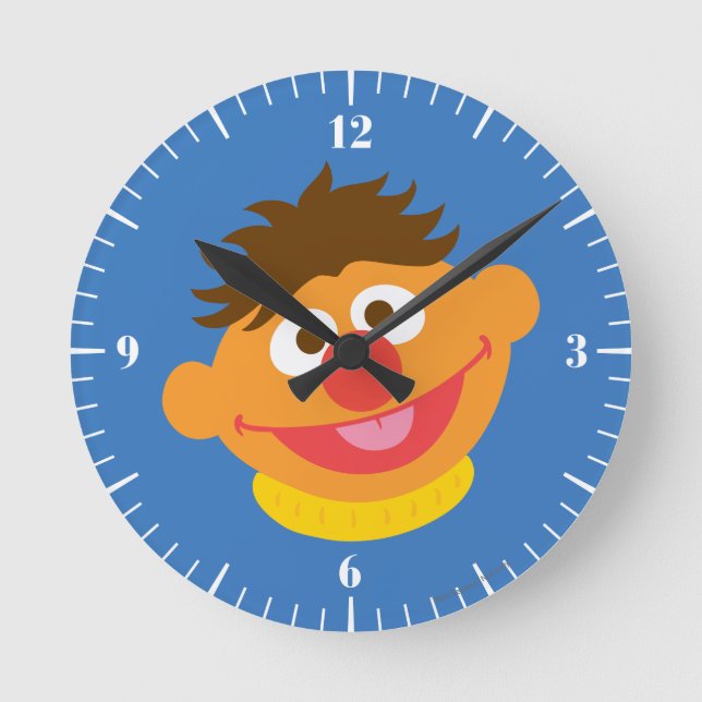 Ernie Face Round Clock (Front)