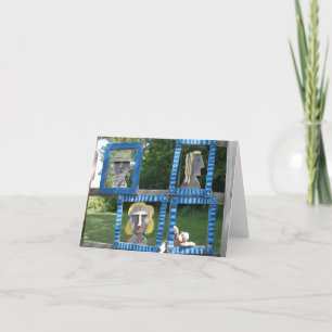 Ernie the Sock Monkey As Art Note Card