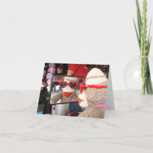 Ernie the Sock Monkey Sunglasses Note Card