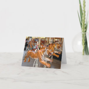 Ernie the Sock Monkey Tiger Carousel Note Card