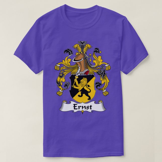 Ernst Coat of Arms Family Crest  T-Shirt (Design Front)