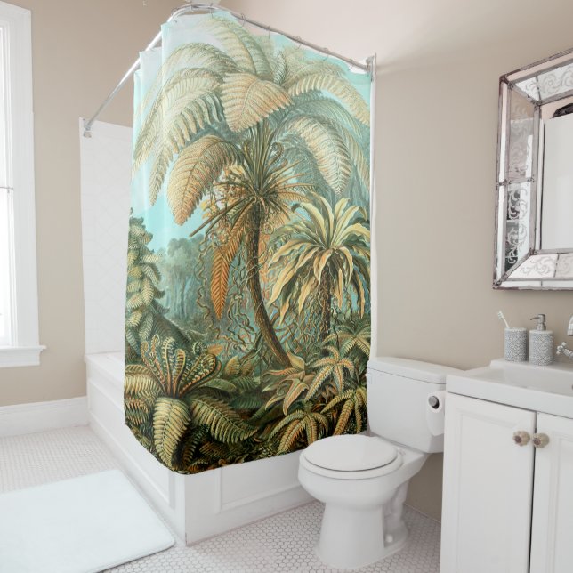 Ernst Haeckel Art Print:Filicina Shower Curtain (In Situ)