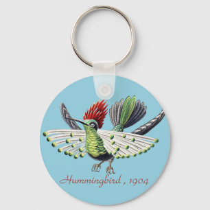 Ernst Haeckel Colourful Hummingbird Nature Art Key Ring