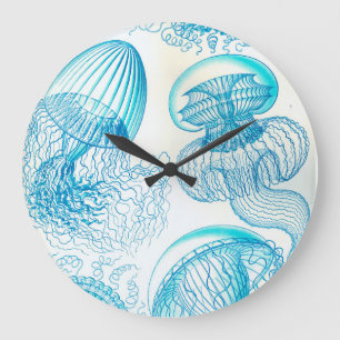 Ernst Haeckel Leptomedusae jellyfish Large Clock