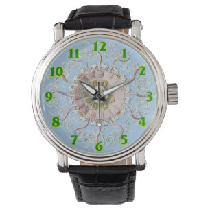 Ernst Haeckel Nautical Pink Jellyfish Medusa Watch