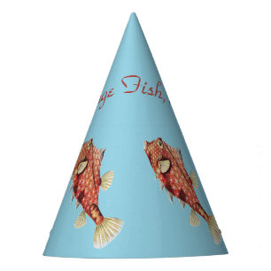 Ernst Haeckel Nautical Red Boxfish Sea Life Party Hat