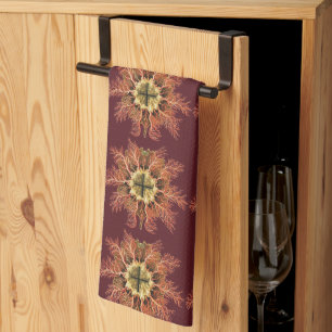 Ernst Haeckel Nautical Tunicate Red Sea Life Art Tea Towel