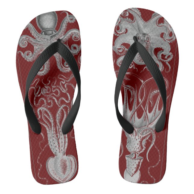 Ernst Haeckel Octopus Flip Flops (Footbed)