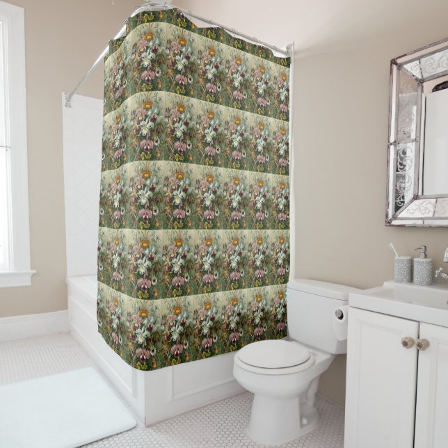 Ernst Haeckel Orchid - Art Forms of Nature Shower Curtain (In Situ)