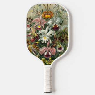 Ernst Haeckel Orchids, Vintage Rainforest Flowers Pickleball Paddle
