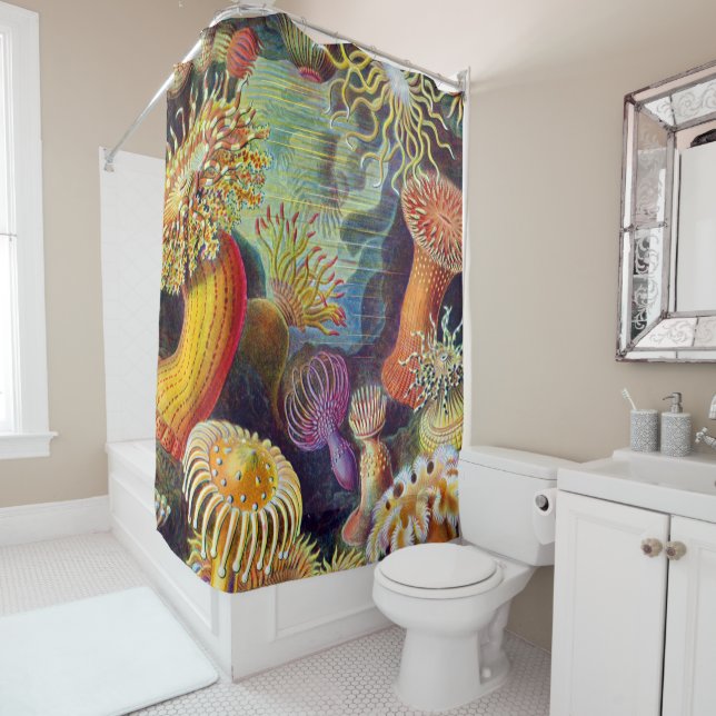 Ernst Haeckel Sea Anemones Marine:Actiniae Shower Curtain (In Situ)