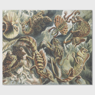 Ernst Haeckel Vintage Reptile Lizard Nature Art Wrapping Paper