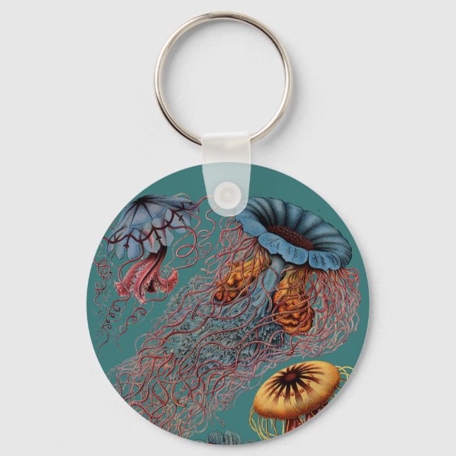 Ernst Haeckel's Disco Medusae Key Ring (Front)