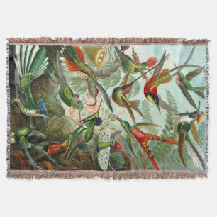 Ernst Haeckel's Hummingbirds Throw Blanket