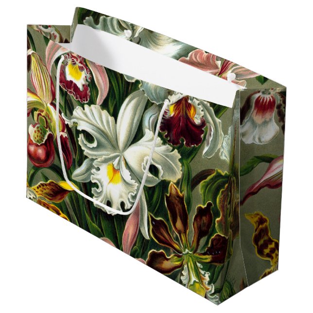 Ernst Haeckel's Orchidaceae Large Gift Bag (Front Angled)