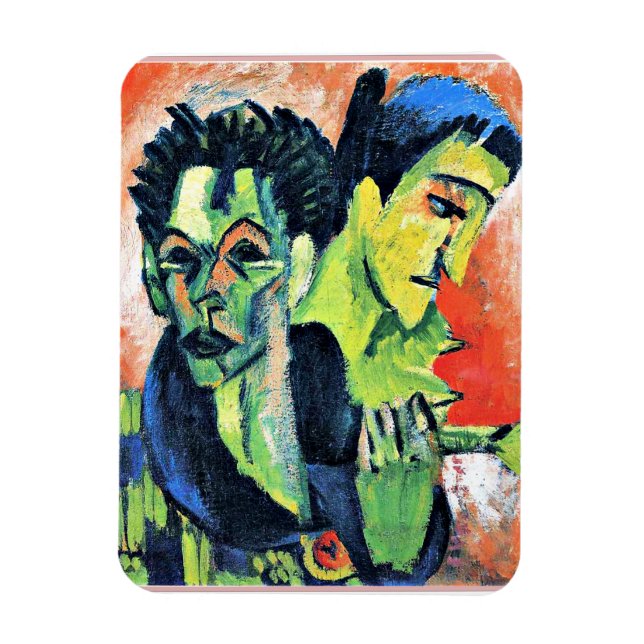 Ernst Kirchner - Double Self-Portrait Magnet (Vertical)