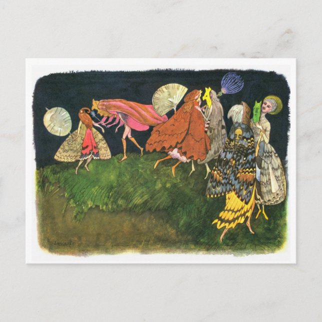 Ernst Kreidolf Thieves Flower Fairies Postcard (Front)