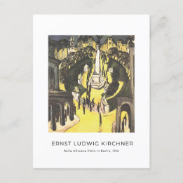Ernst L. Kirchner - Belle Alliance Platz in Berlin Postcard