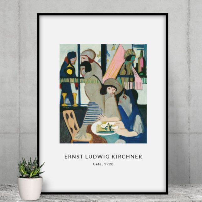 Ernst L. Kirchner, Cafe - Colorful Modern Art Poster (Creator Uploaded)