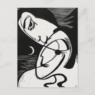 Ernst L. Kirchner - Stylish Black&White Modern Art Postcard