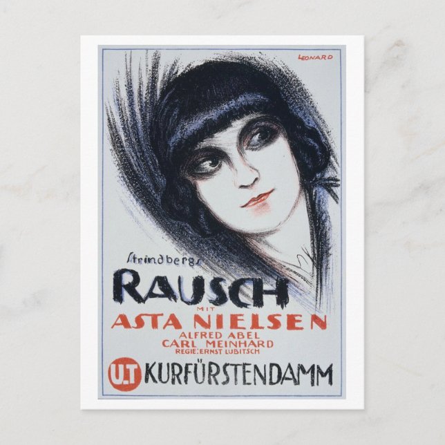 Ernst Lubitsch Rausch (Intoxication), 1919 Postcard (Front)
