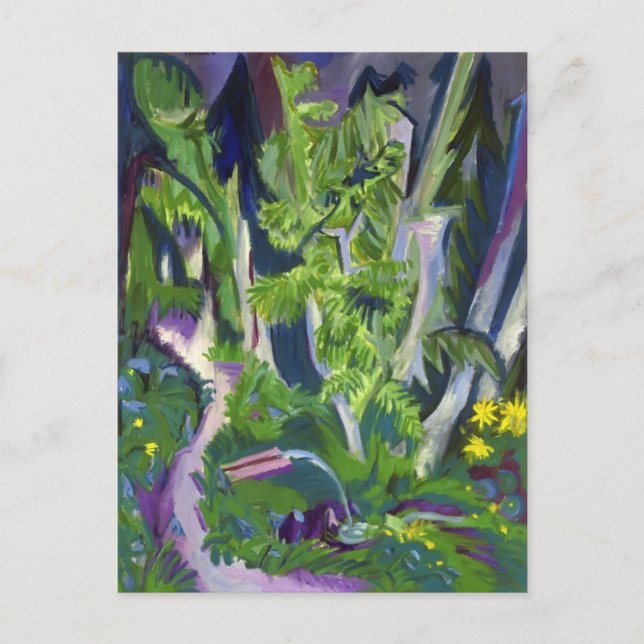 Ernst Ludwig Kirchner- Mountain Forest Postcard (Front)