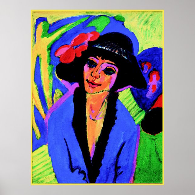 Ernst Ludwig Kirchner painting, Portrait of Gerda Poster (Front)