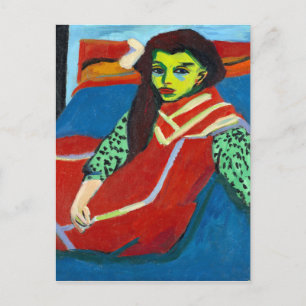 Ernst Ludwig Kirchner Seated Girl Fränzi Fehrmann Postcard