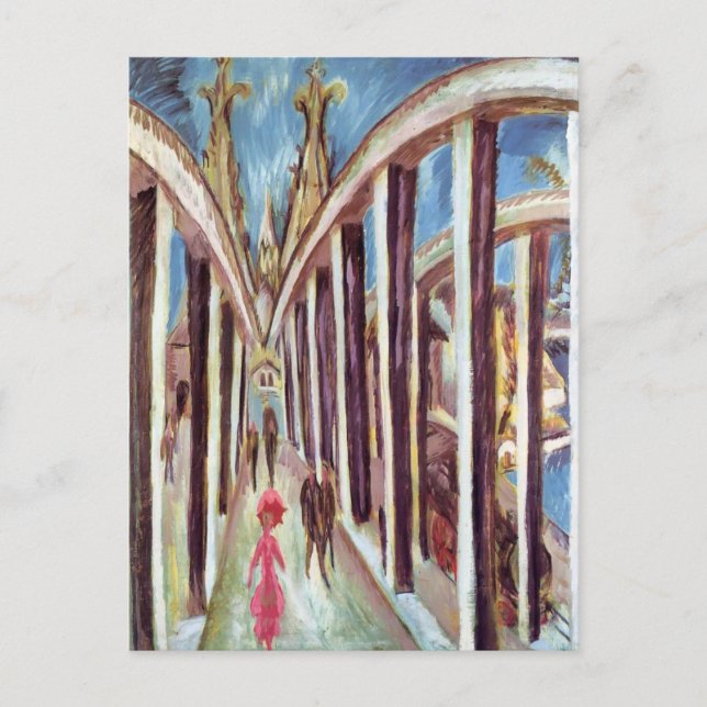 Ernst Ludwig Kirchner- The Rhine Bridge Postcard (Front)