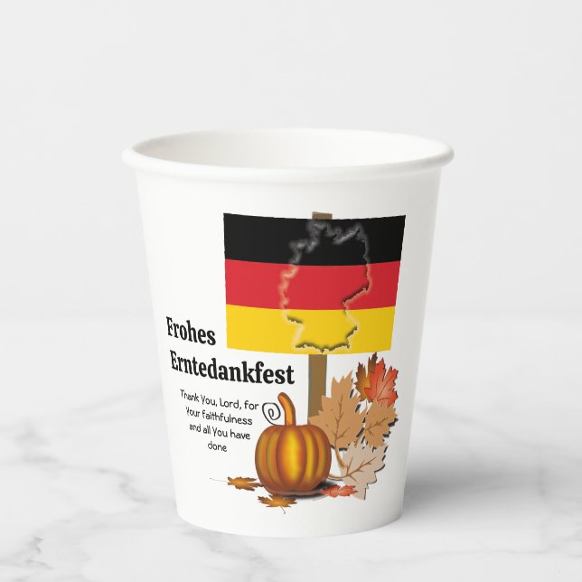 Erntedankfest | German THANKSGIVING Paper Cups (Front)