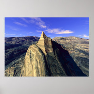 Eroded mountain poster