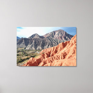 Eroded Mountain Range In Salta Province Canvas Print