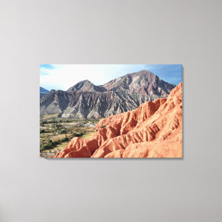 Eroded Mountain Range In Salta Province Canvas Print