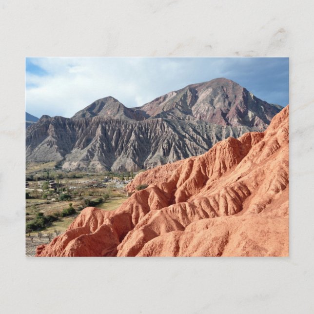 Eroded Mountain Range In Salta Province Postcard (Front)