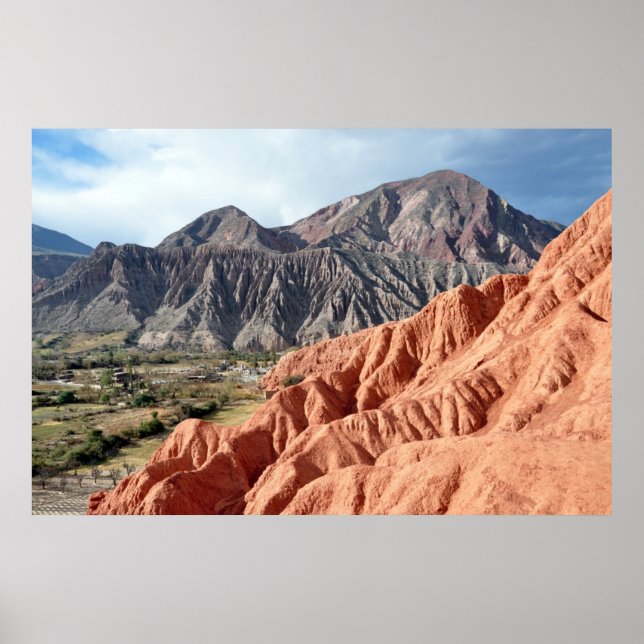 Eroded Mountain Range In Salta Province Poster (Front)