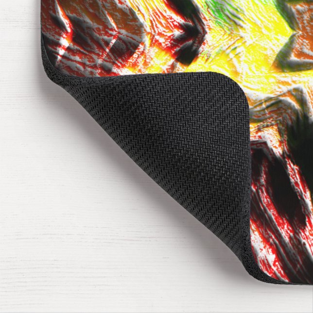 Eroded notch star with virtually worn colouring    mouse mat (Corner)