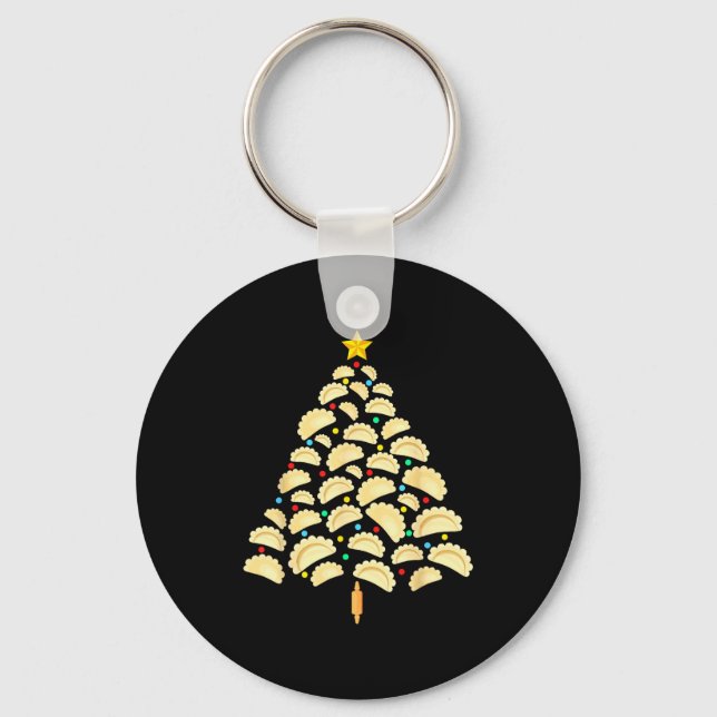 Erogi Tree Lish Christmas Food Funny Tee Men Women Key Ring (Front)