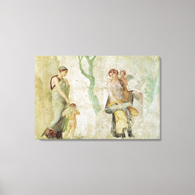 Eros being punished in the presence of Aphrodite Canvas Print (Front)