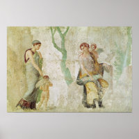 Eros being punished in the presence of Aphrodite